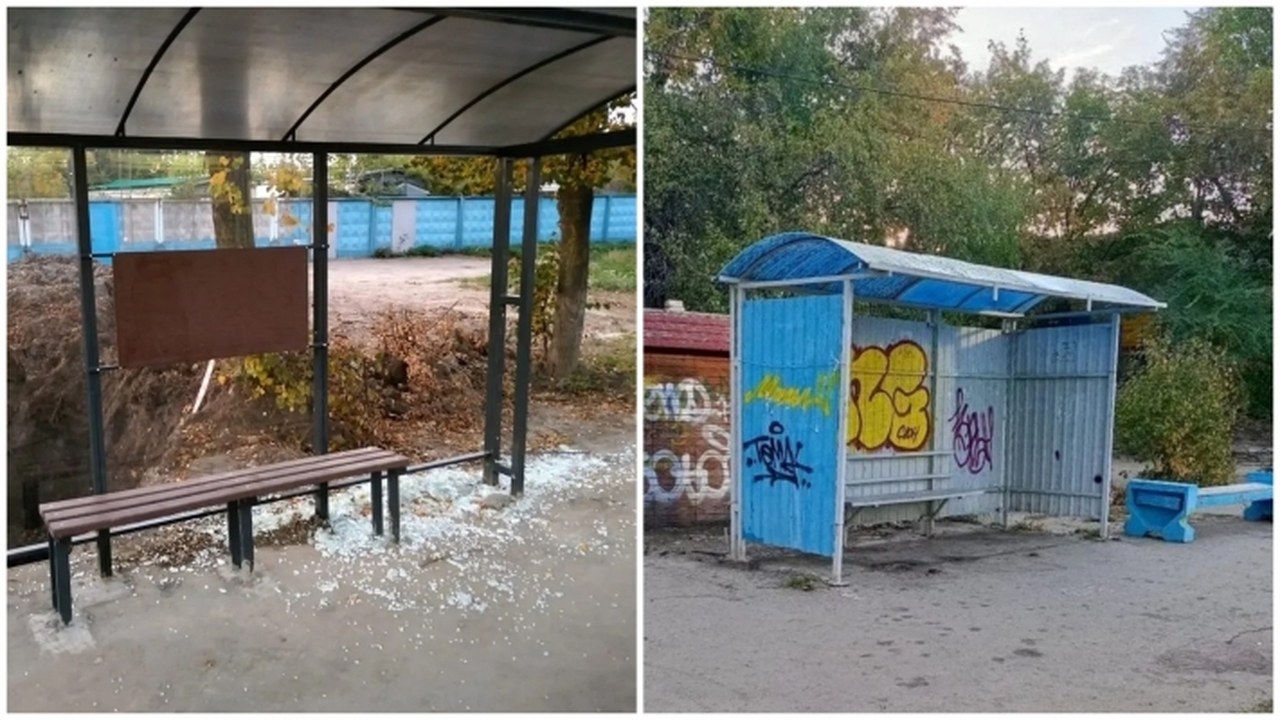 Неизвестные лица повредили два павильона на ост...