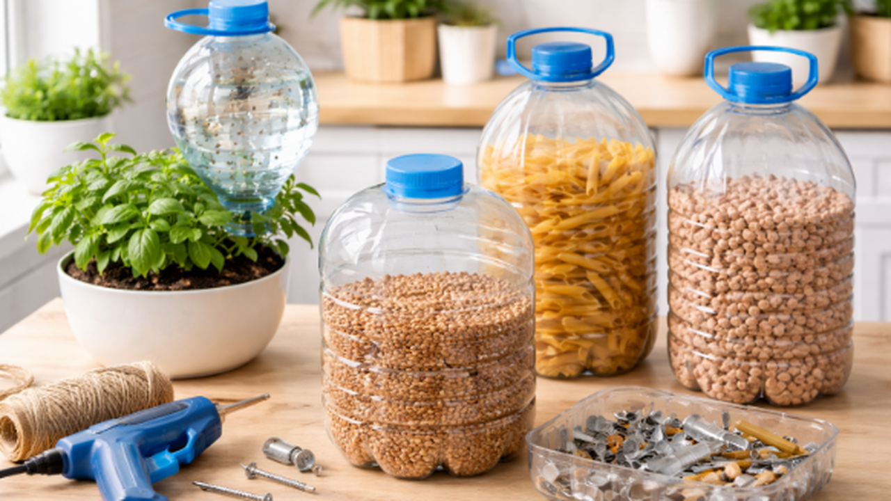 Обычные пятилитровые бутылки превратят ваш дом в образец порядка: легкие хитрости от опытных хозяек Практичные способы повторного применения ПЭТ-бу...