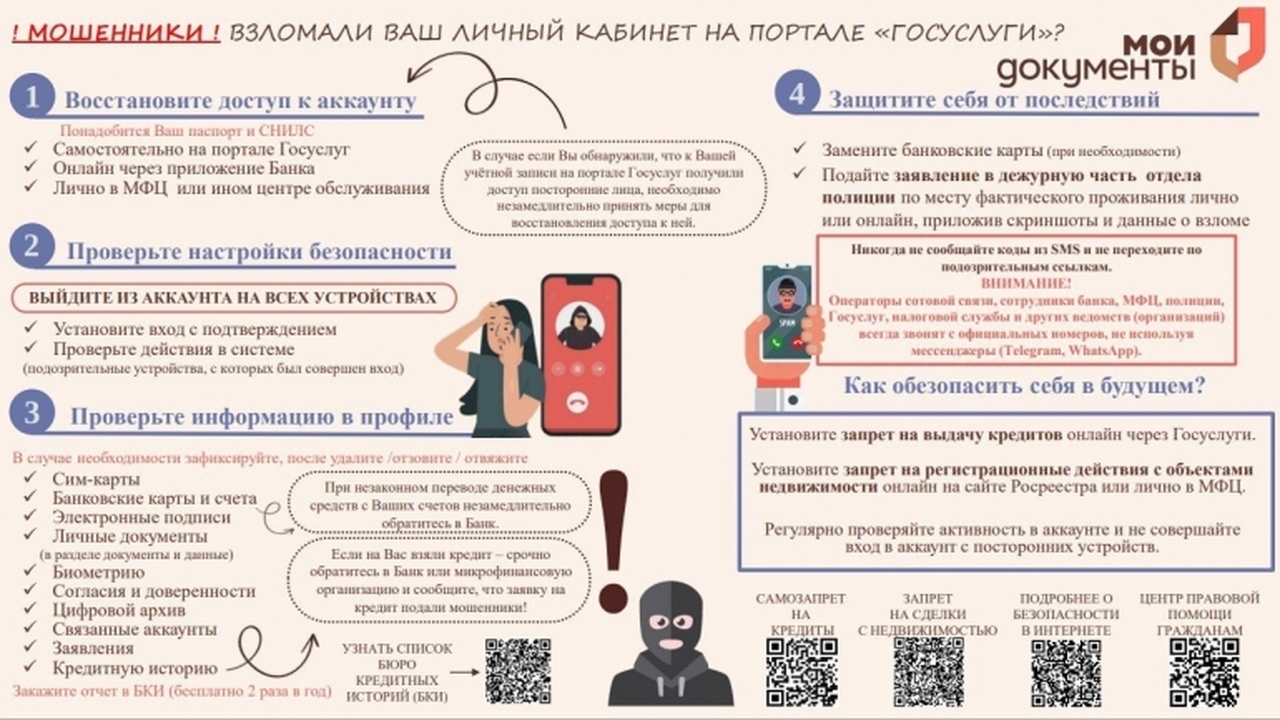 В Ульяновске рассказали, как себя вести при взломе аккаунта на Госуслугах Столкнулись с несанкционированным доступом к св...