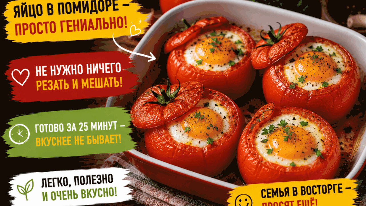 Крупные помидоры фарширую яйцом и сыром и запек...