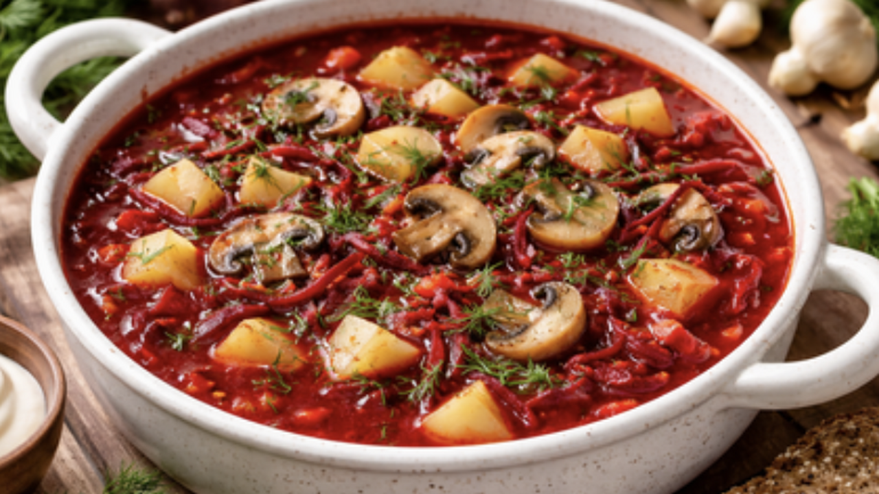 Свекольник с шампиньонами может стать альтернат...