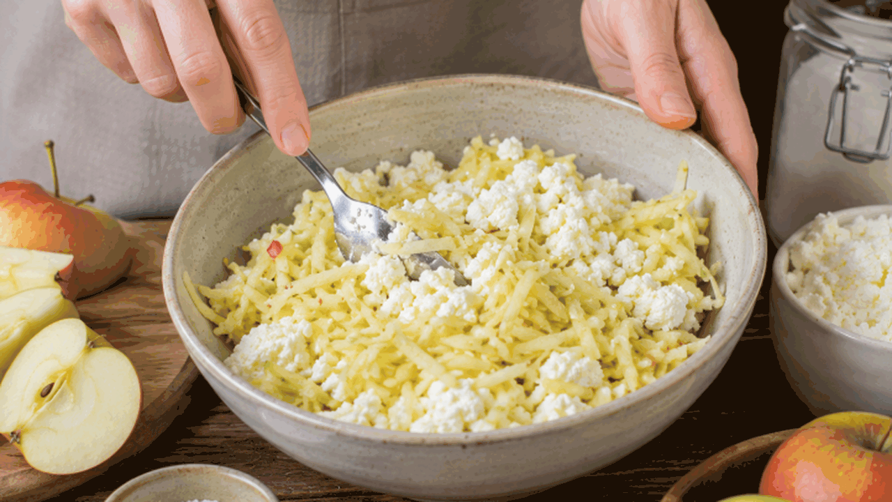 Что приготовить из творога и яблок на завтрак: ...