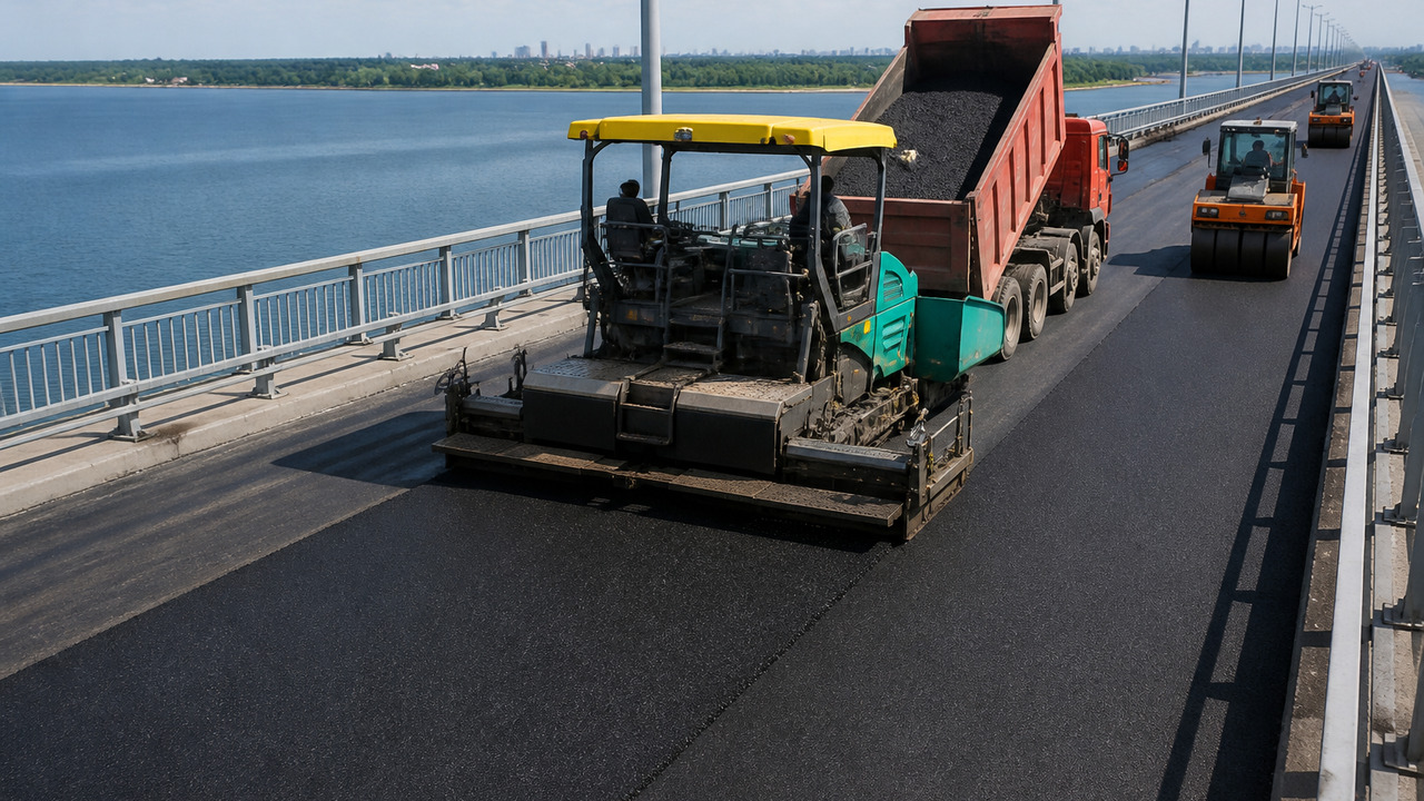 На Императорском мосту в Ульяновске начали асфа...