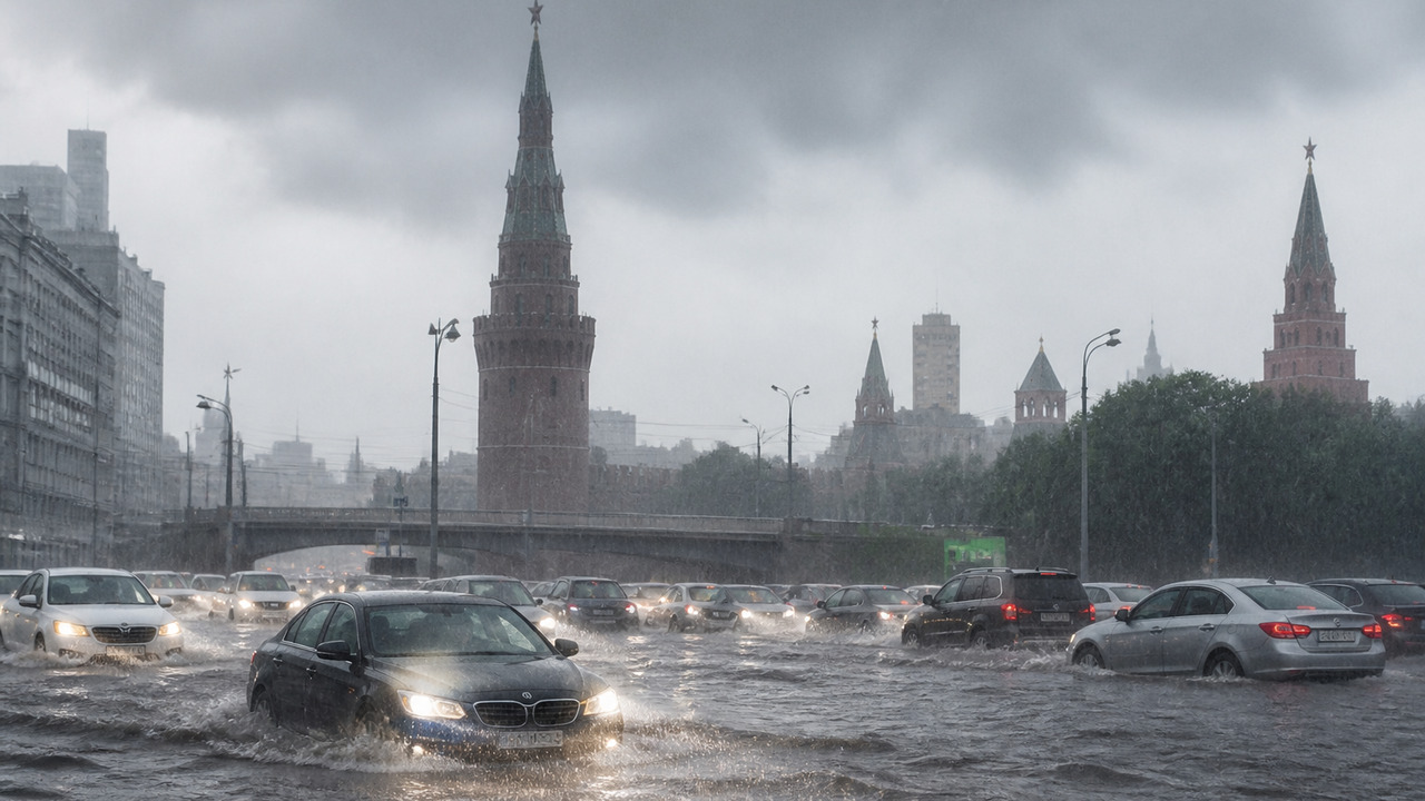 Интенсивность ливней в Москве выросла в 40 раз Сильные ливни накрыли Москву и область, интенси...