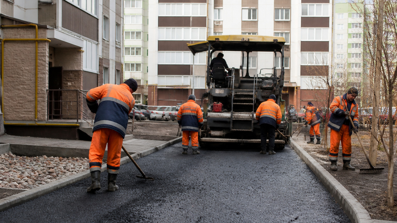 Во дворах и промзоне Ульяновска обновляют дорожное покрытие В Ульяновске продолжают ремонт дорог: обновлены...