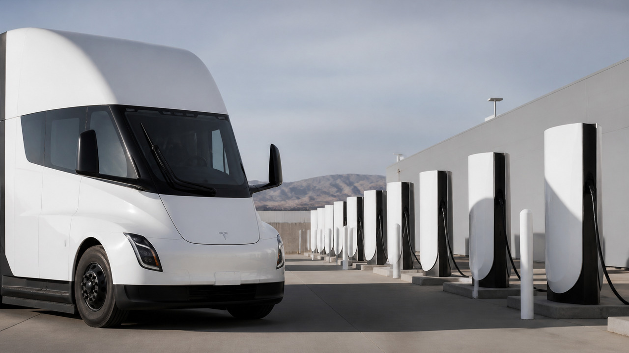 Tesla начала серийное производство электрического грузовика Semi Tesla начала серийное производство электрическо...