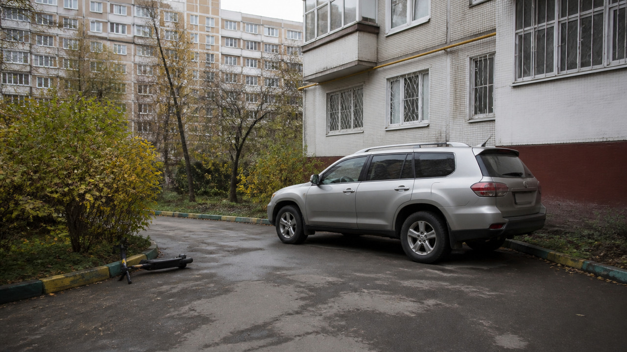 В Ульяновске подросток на электросамокате врезался в иномарку во дворе В Ульяновске 13-летний мальчик на электросамока...