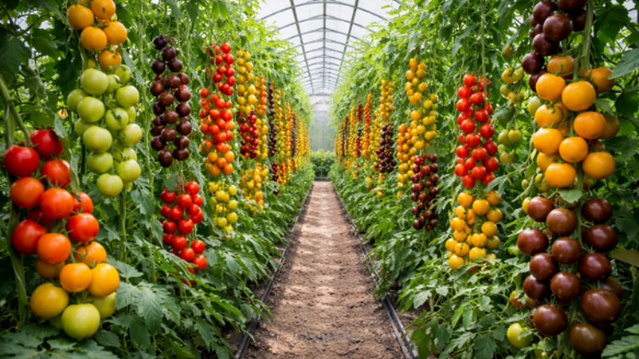 Как вырастить 64 сорта томатов в одной теплице:...