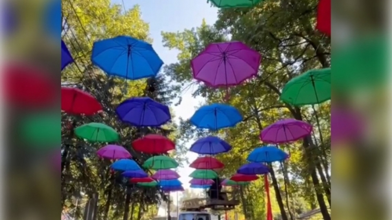 Центральная аллея Парка Победы в Ульяновске пре...