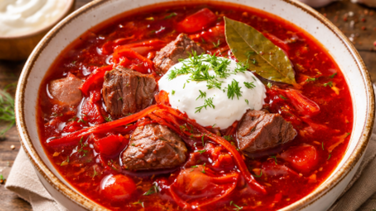 Две тонкости в рецепте борща 1952 года, которые вернут ему рубиновый цвет и настоящий вкус Рецепт советского борща без зажарки из 1952 год...