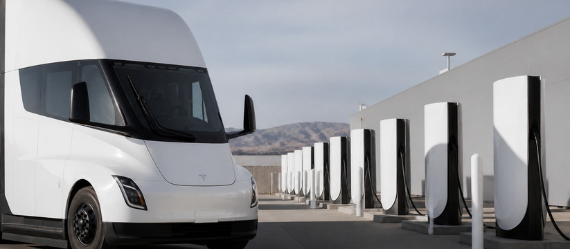 Tesla начала серийное производство электрического грузовика Semi Tesla начала серийное производство электрическо...