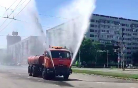 В Ульяновске из-за аномальной жары усилили полив дорог