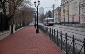 Тротуары на Спасской готовы на 98%