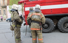 В Ульяновске при пожаре обрушилась крыша деревя...